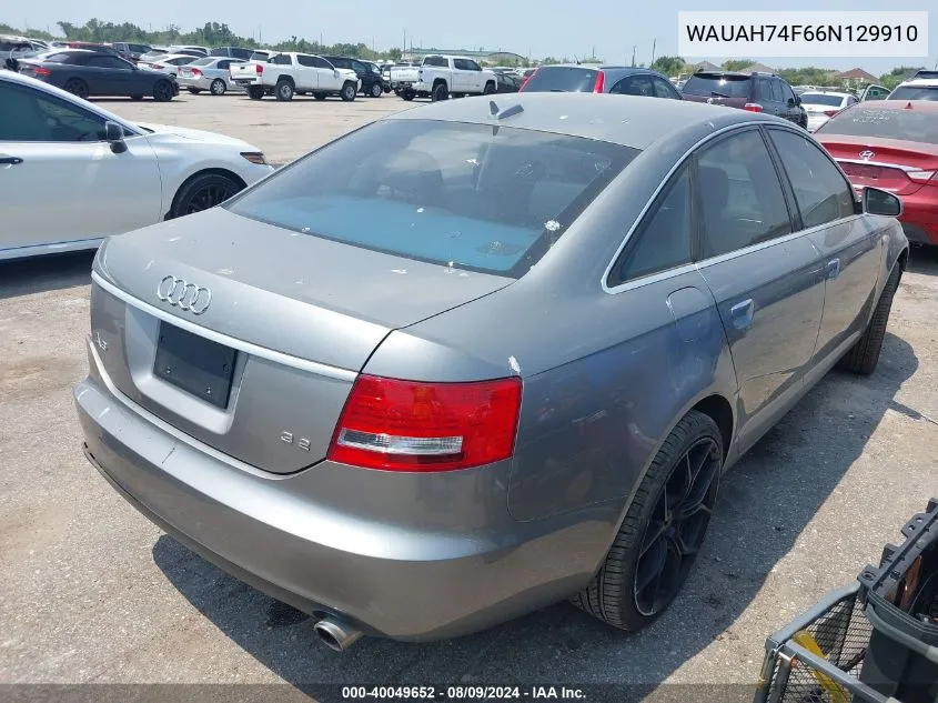 WAUAH74F66N129910 2006 Audi A6 3.2