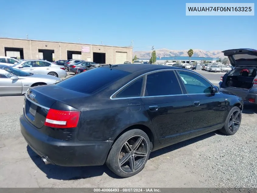 WAUAH74F06N163325 2006 Audi A6 3.2