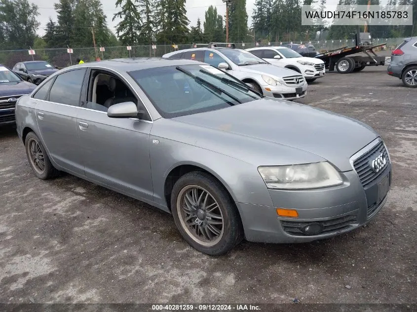 WAUDH74F16N185783 2006 Audi A6 3.2