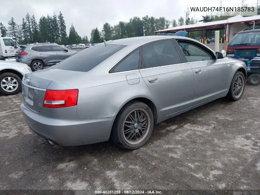 WAUDH74F16N185783 2006 Audi A6 3.2