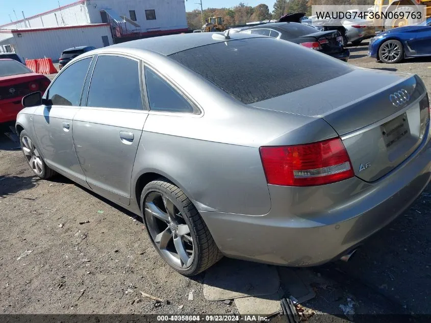 2006 Audi A6 3.2 VIN: WAUDG74F36N069763 Lot: 40358604