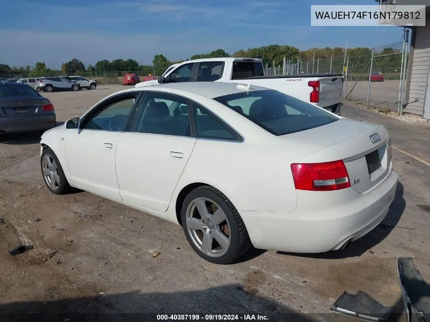 WAUEH74F16N179812 2006 Audi A6 3.2