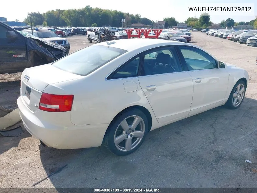 WAUEH74F16N179812 2006 Audi A6 3.2