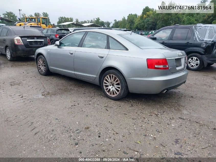 WAUDH74F76N181964 2006 Audi A6 3.2