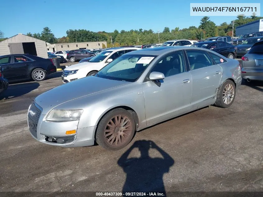 2006 Audi A6 3.2 VIN: WAUDH74F76N167711 Lot: 40437309