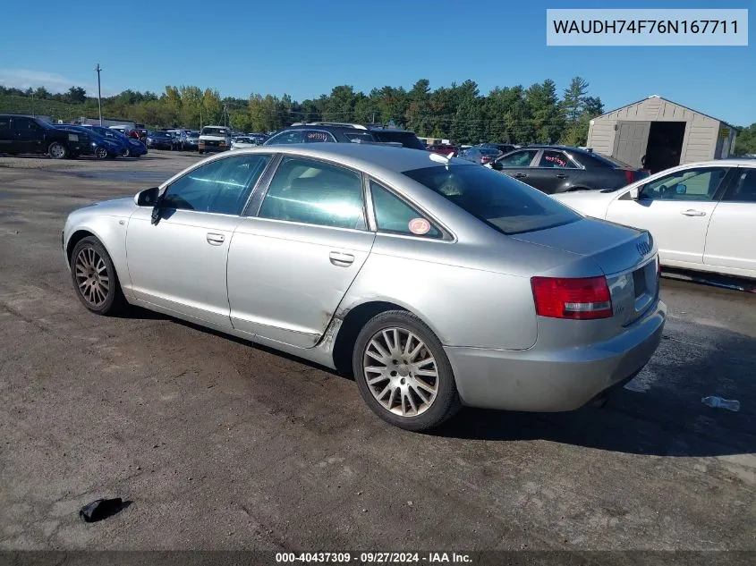 2006 Audi A6 3.2 VIN: WAUDH74F76N167711 Lot: 40437309