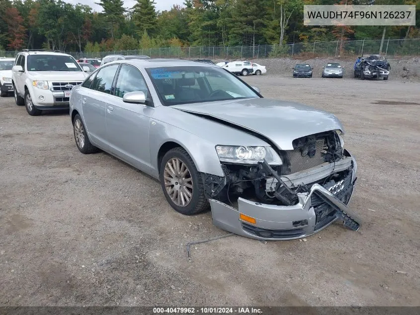 2006 Audi A6 3.2 VIN: WAUDH74F96N126237 Lot: 40479962