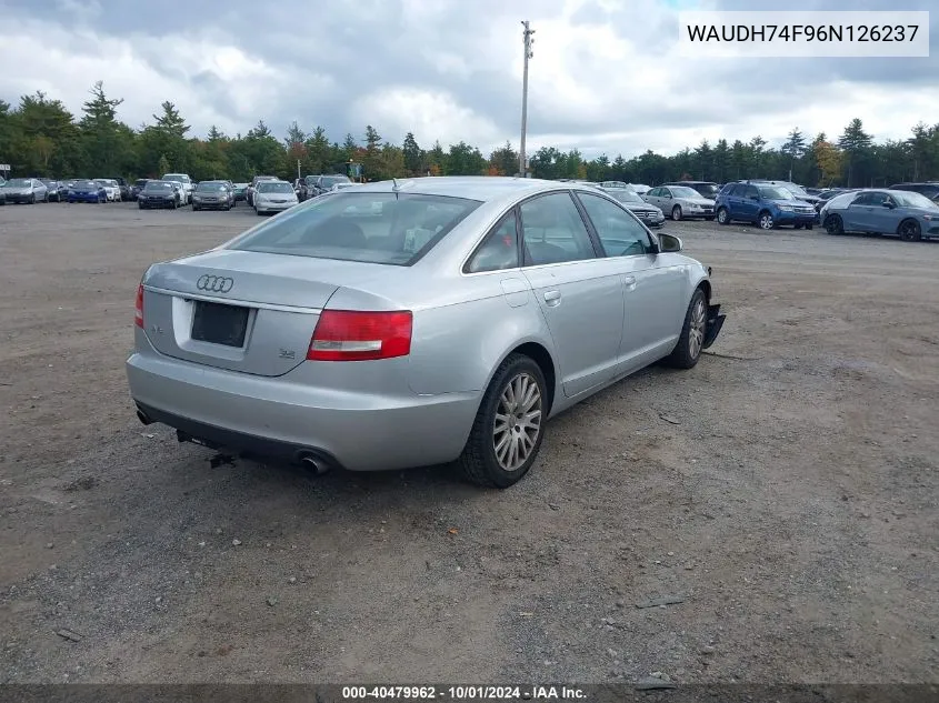 2006 Audi A6 3.2 VIN: WAUDH74F96N126237 Lot: 40479962