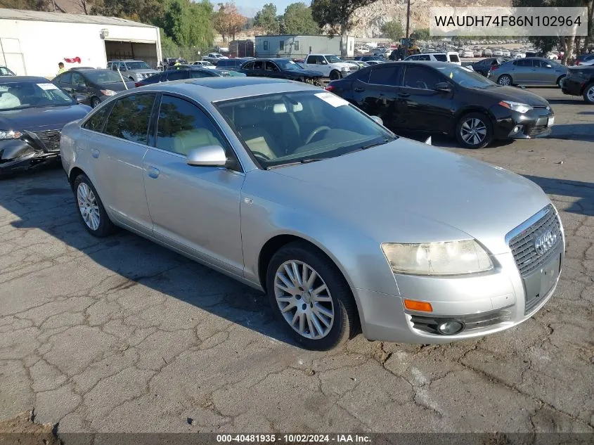 WAUDH74F86N102964 2006 Audi A6 3.2