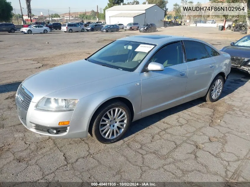 WAUDH74F86N102964 2006 Audi A6 3.2