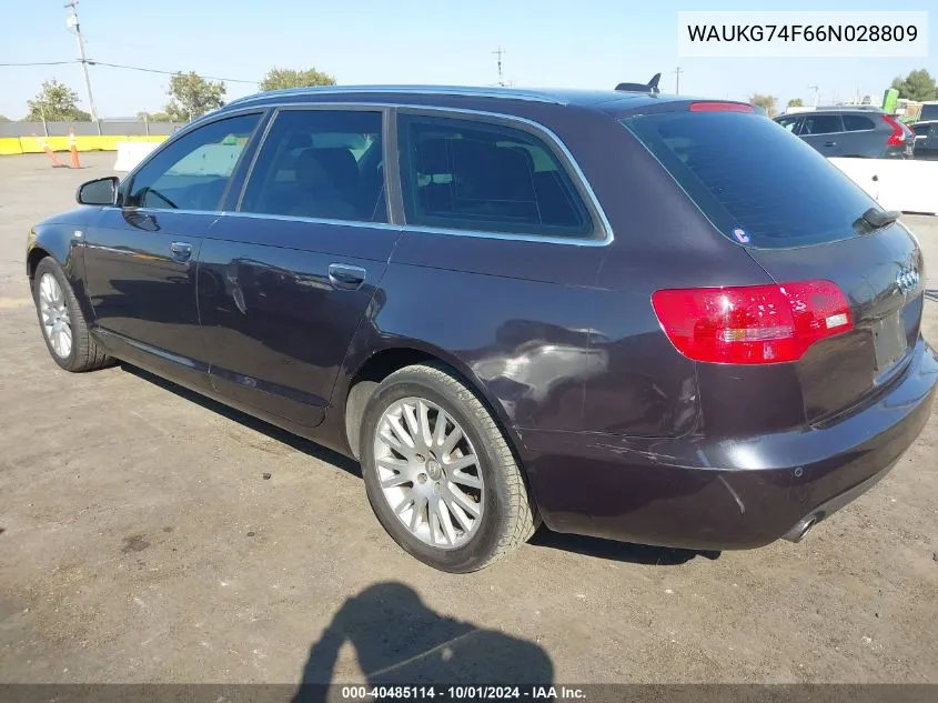 WAUKG74F66N028809 2006 Audi A6 3.2 Avant