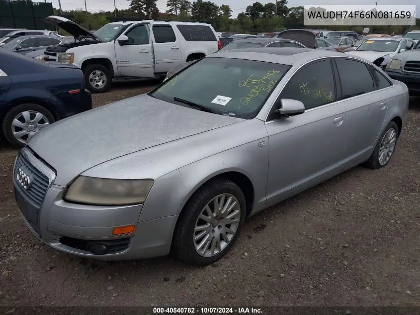 2006 Audi A6 3.2 VIN: WAUDH74F66N081659 Lot: 40540782