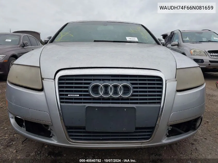 2006 Audi A6 3.2 VIN: WAUDH74F66N081659 Lot: 40540782