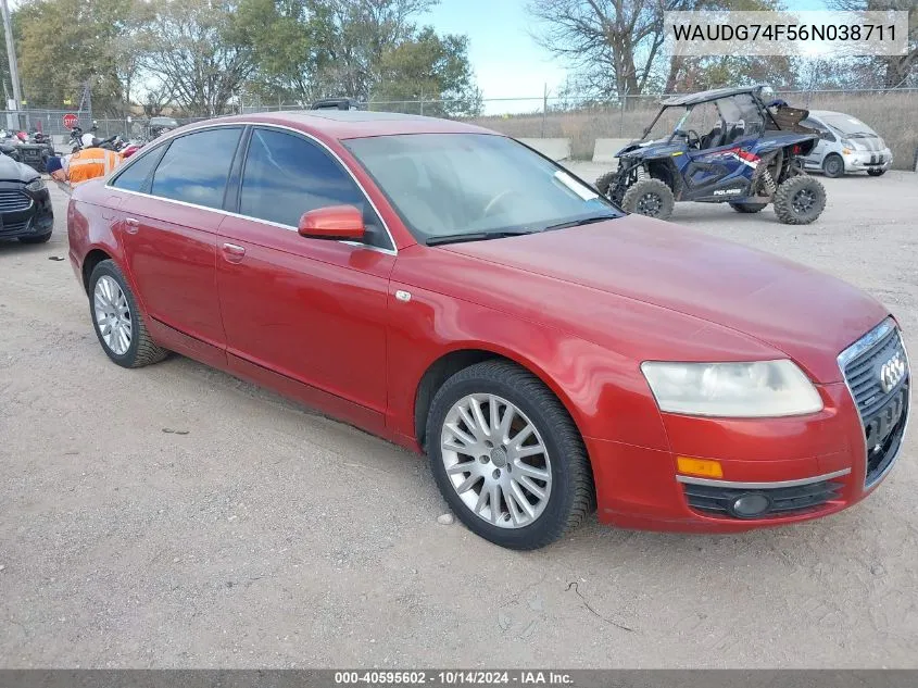 2006 Audi A6 3.2 VIN: WAUDG74F56N038711 Lot: 40595602