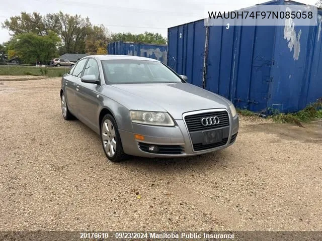 2007 Audi A6 3.2 Quattro VIN: WAUDH74F97N085058 Lot: 20176610