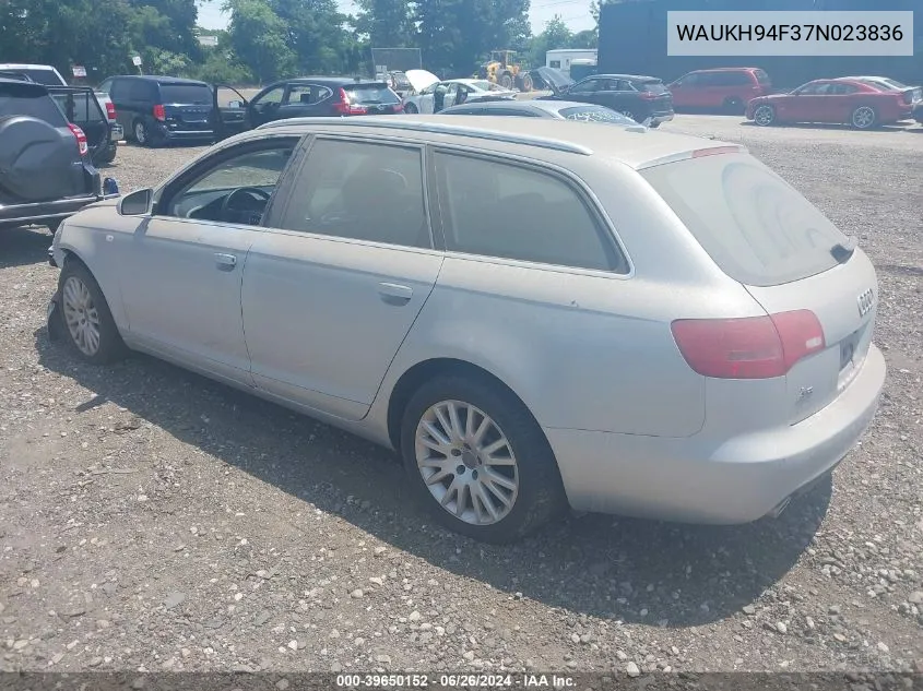 2007 Audi A6 3.2 Avant VIN: WAUKH94F37N023836 Lot: 39650152