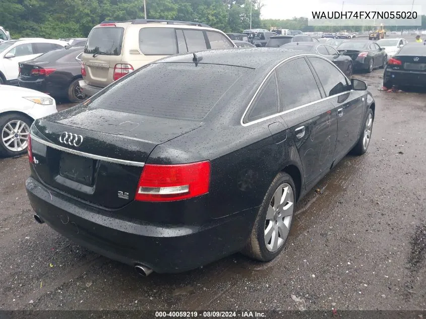 2007 Audi A6 3.2 VIN: WAUDH74FX7N055020 Lot: 40059219