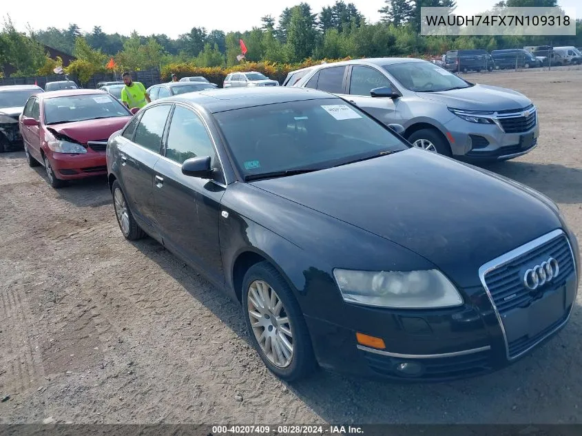 2007 Audi A6 3.2 VIN: WAUDH74FX7N109318 Lot: 40207409