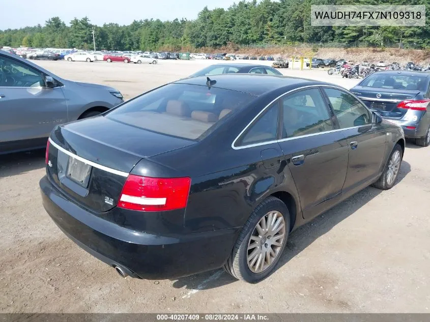 2007 Audi A6 3.2 VIN: WAUDH74FX7N109318 Lot: 40207409