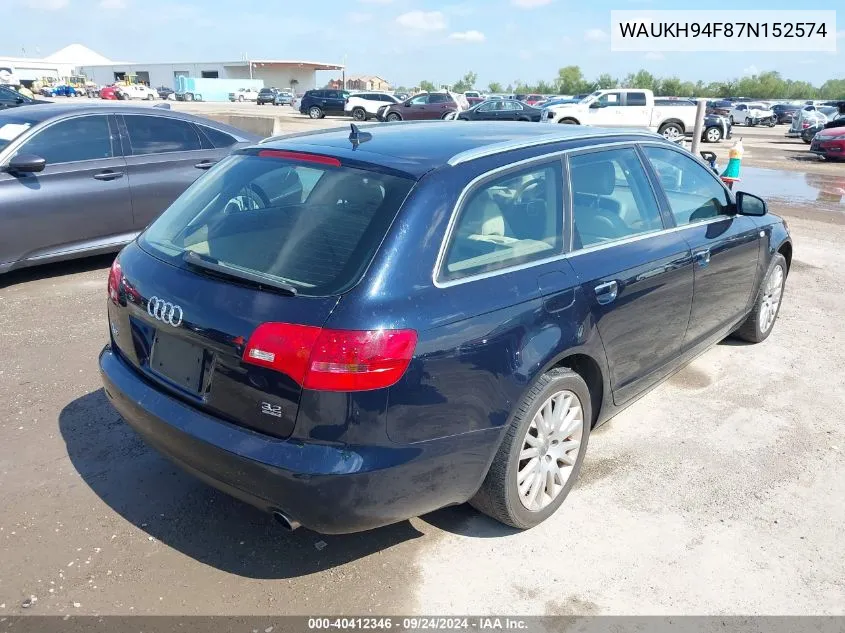 WAUKH94F87N152574 2007 Audi A6 Avant Quattro