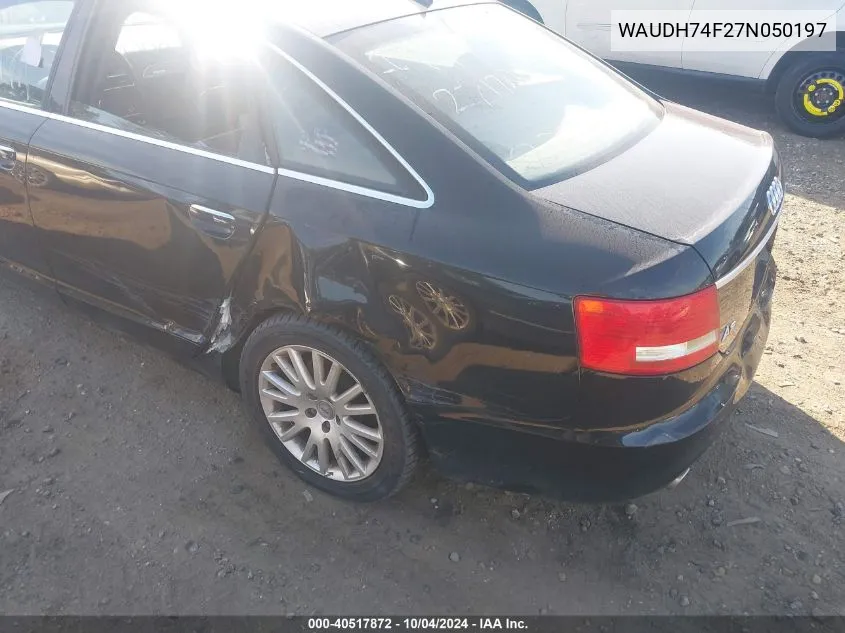 2007 Audi A6 3.2 VIN: WAUDH74F27N050197 Lot: 40517872