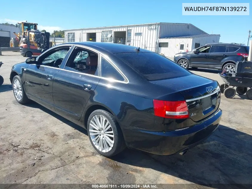 2007 Audi A6 3.2 Quattro VIN: WAUDH74F87N139272 Lot: 40557911