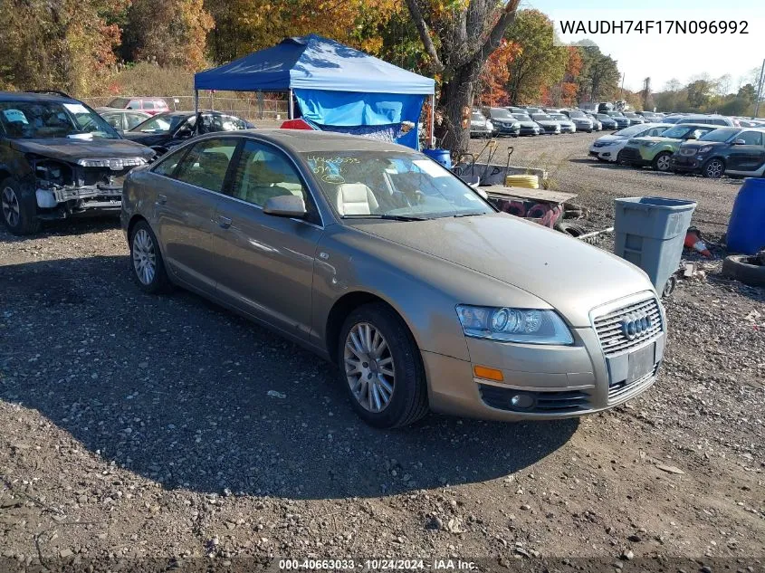 2007 Audi A6 3.2 VIN: WAUDH74F17N096992 Lot: 40663033