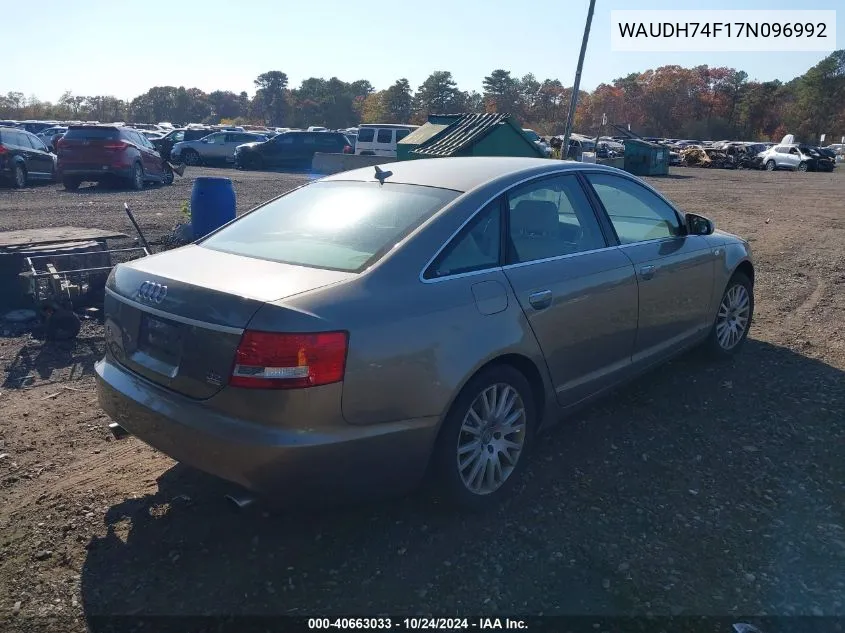 2007 Audi A6 3.2 VIN: WAUDH74F17N096992 Lot: 40663033