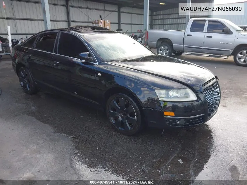 2007 Audi A6 3.2 VIN: WAUDH74F27N066030 Lot: 40745541