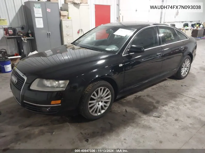 2007 Audi A6 3.2 VIN: WAUDH74FX7N093038 Lot: 40847336