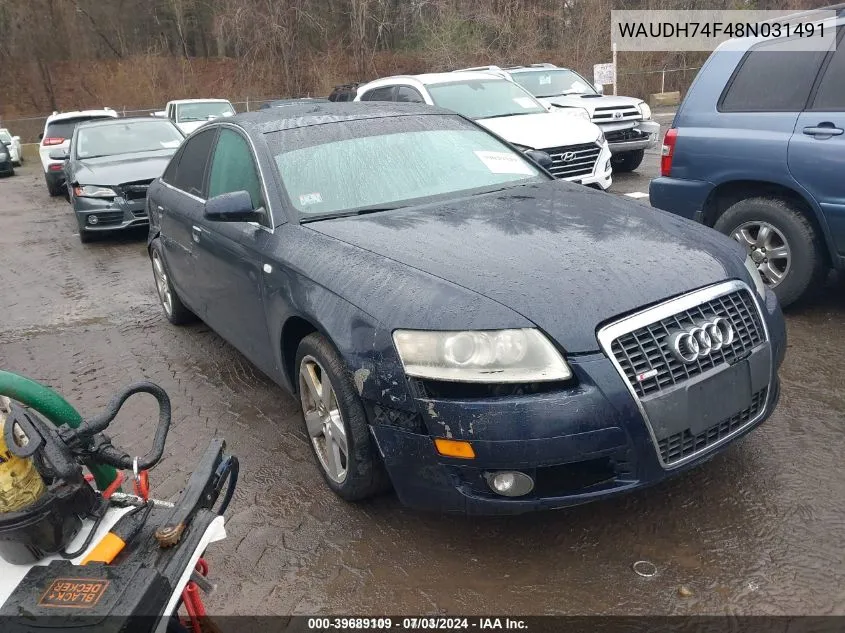 2008 Audi A6 3.2 VIN: WAUDH74F48N031491 Lot: 39689109