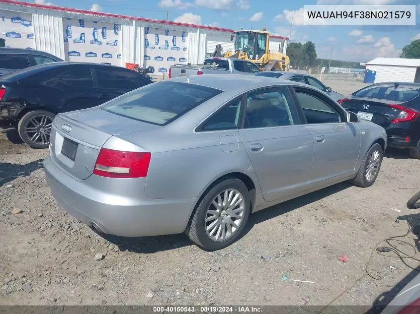 WAUAH94F38N021579 2008 Audi A6 3.2