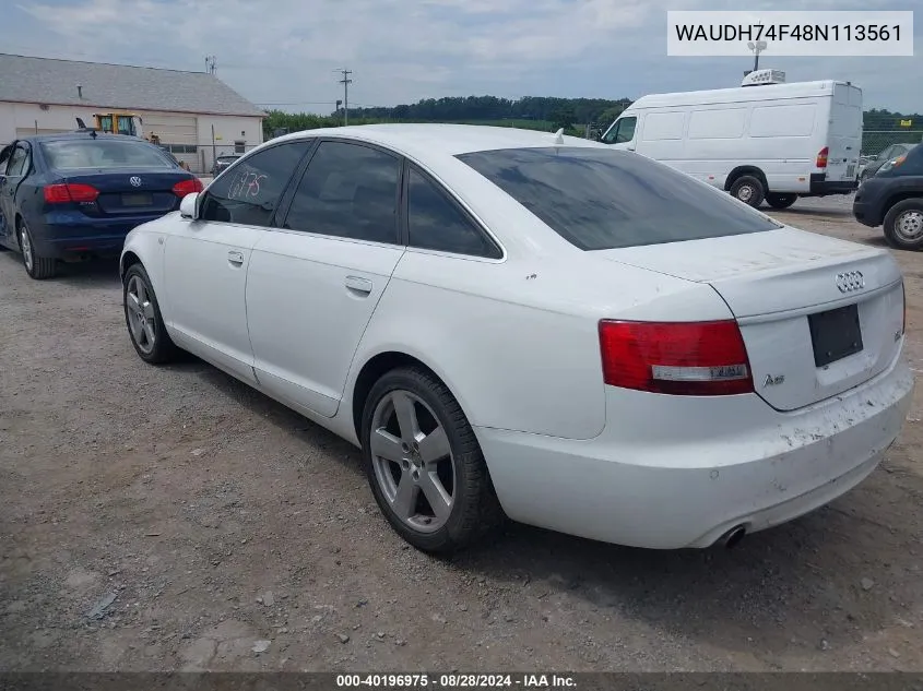 WAUDH74F48N113561 2008 Audi A6 3.2