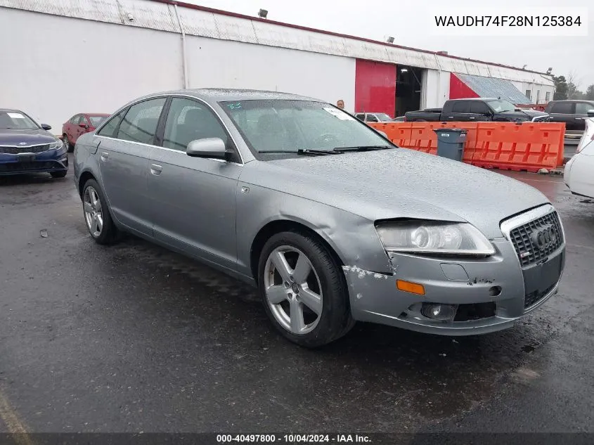 2008 Audi A6 3.2 VIN: WAUDH74F28N125384 Lot: 40497800