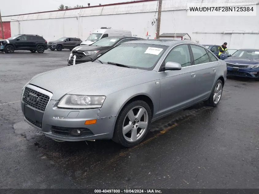 2008 Audi A6 3.2 VIN: WAUDH74F28N125384 Lot: 40497800