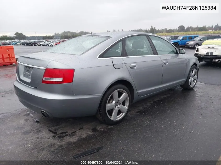 2008 Audi A6 3.2 VIN: WAUDH74F28N125384 Lot: 40497800