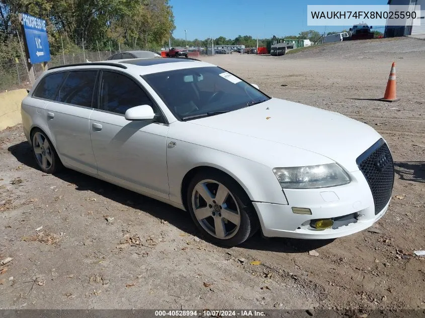 2008 Audi A6 Avant Quattro VIN: WAUKH74FX8N025590 Lot: 40528994