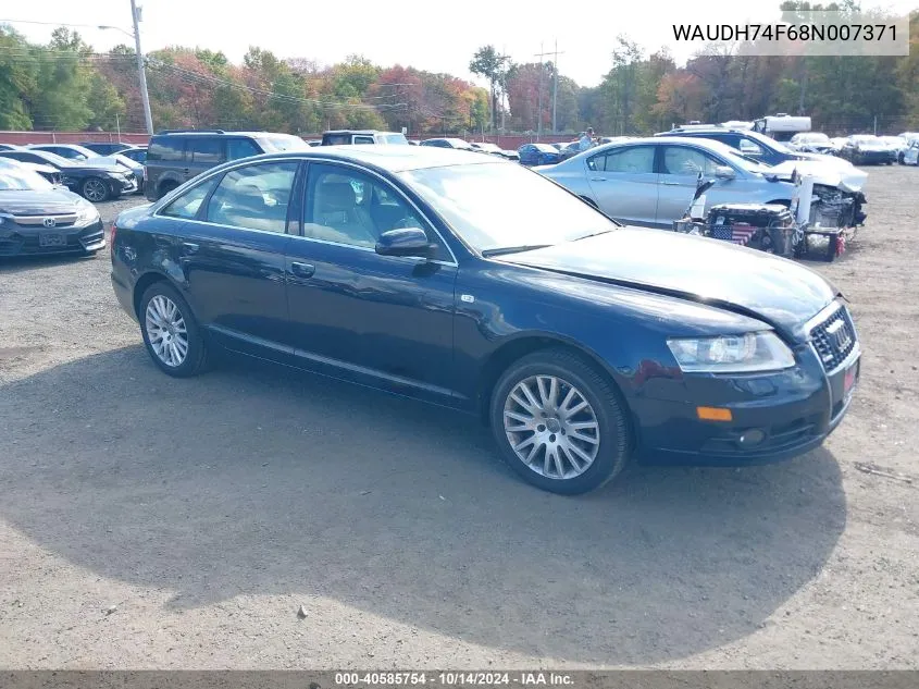 2008 Audi A6 3.2 VIN: WAUDH74F68N007371 Lot: 40585754