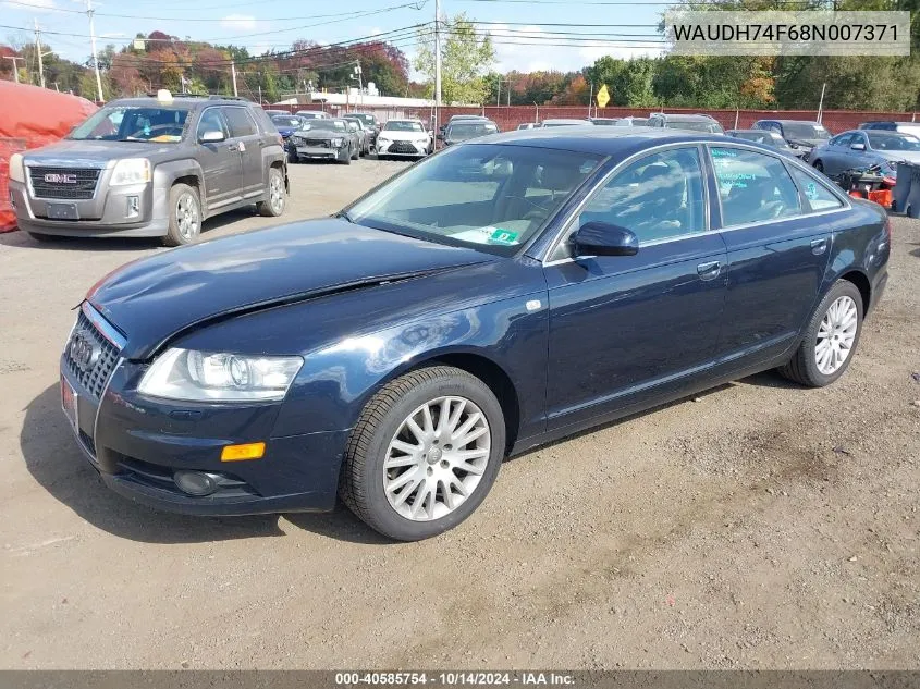 2008 Audi A6 3.2 VIN: WAUDH74F68N007371 Lot: 40585754