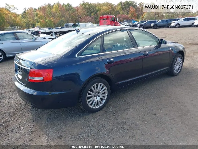 2008 Audi A6 3.2 VIN: WAUDH74F68N007371 Lot: 40585754