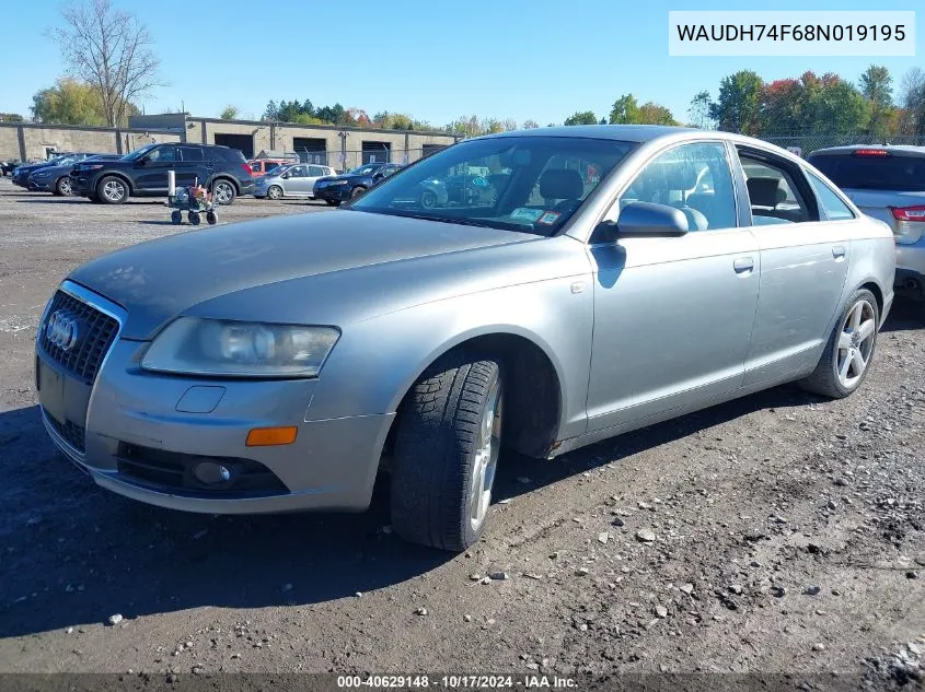 2008 Audi A6 3.2 VIN: WAUDH74F68N019195 Lot: 40629148