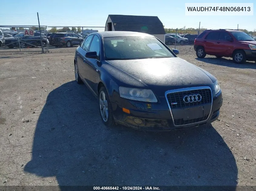 2008 Audi A6 3.2 VIN: WAUDH74F48N068413 Lot: 40665442