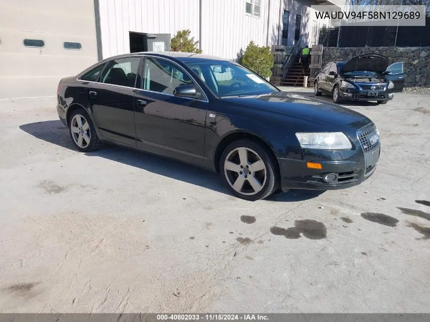 2008 Audi A6 4.2 VIN: WAUDV94F58N129689 Lot: 40802033