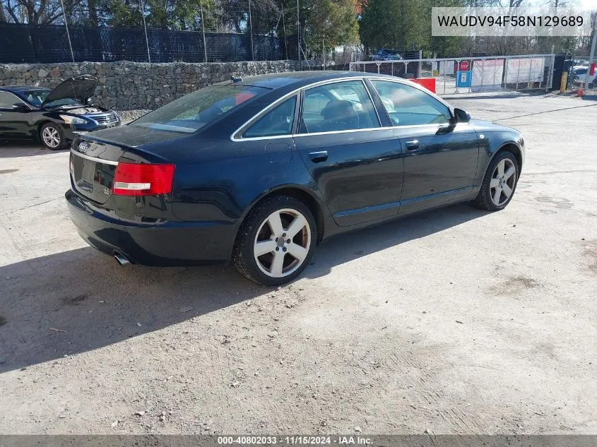 2008 Audi A6 4.2 VIN: WAUDV94F58N129689 Lot: 40802033