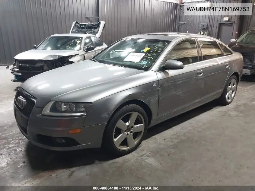 2008 Audi A6 3.2 VIN: WAUDH74F78N169753 Lot: 40854100