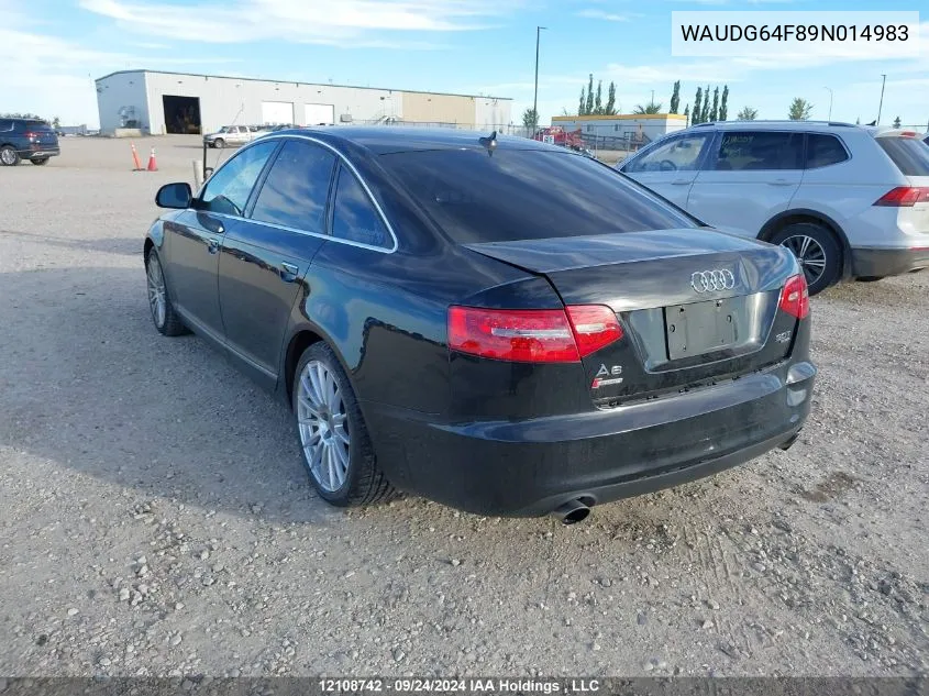 2009 Audi A6 Premium VIN: WAUDG64F89N014983 Lot: 12108742