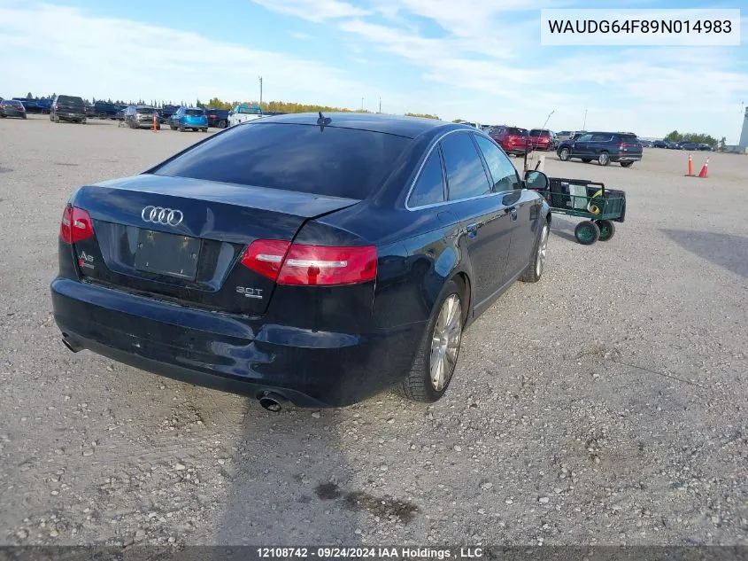 2009 Audi A6 Premium VIN: WAUDG64F89N014983 Lot: 12108742