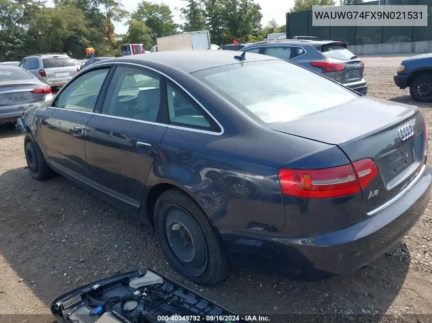 2009 Audi A6 3.0 Premium VIN: WAUWG74FX9N021531 Lot: 40349792