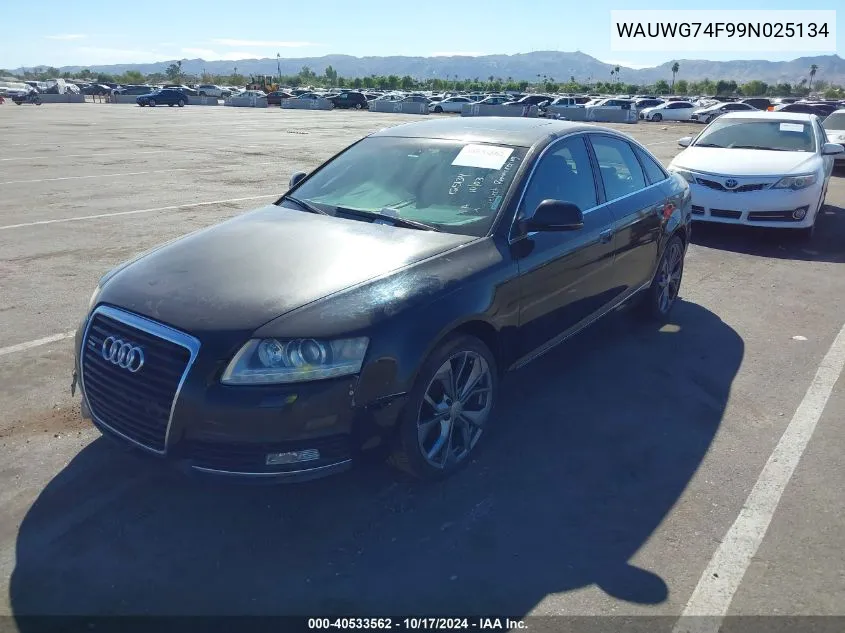 2009 Audi A6 3.0 Premium VIN: WAUWG74F99N025134 Lot: 40533562