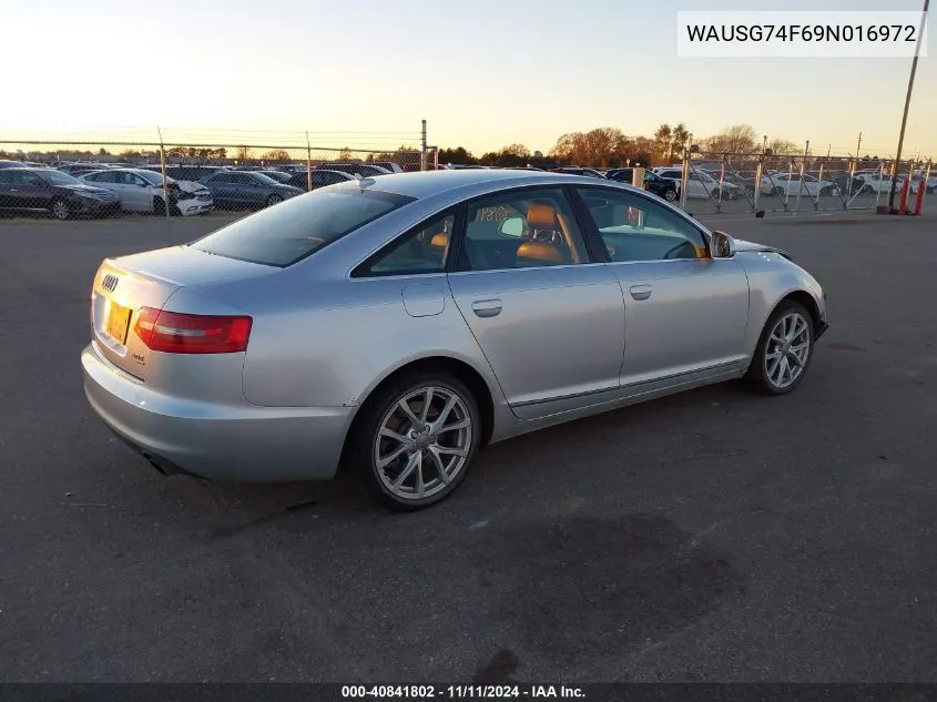 2009 Audi A6 Premium Plus VIN: WAUSG74F69N016972 Lot: 40841802